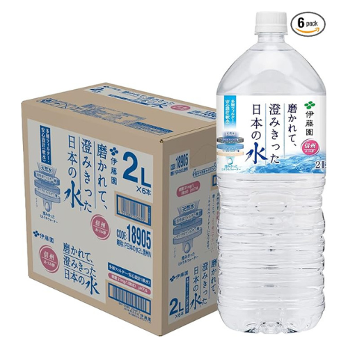 伊藤園 磨かれて澄みきった日本の水 信州 2L×6本 pH7.6